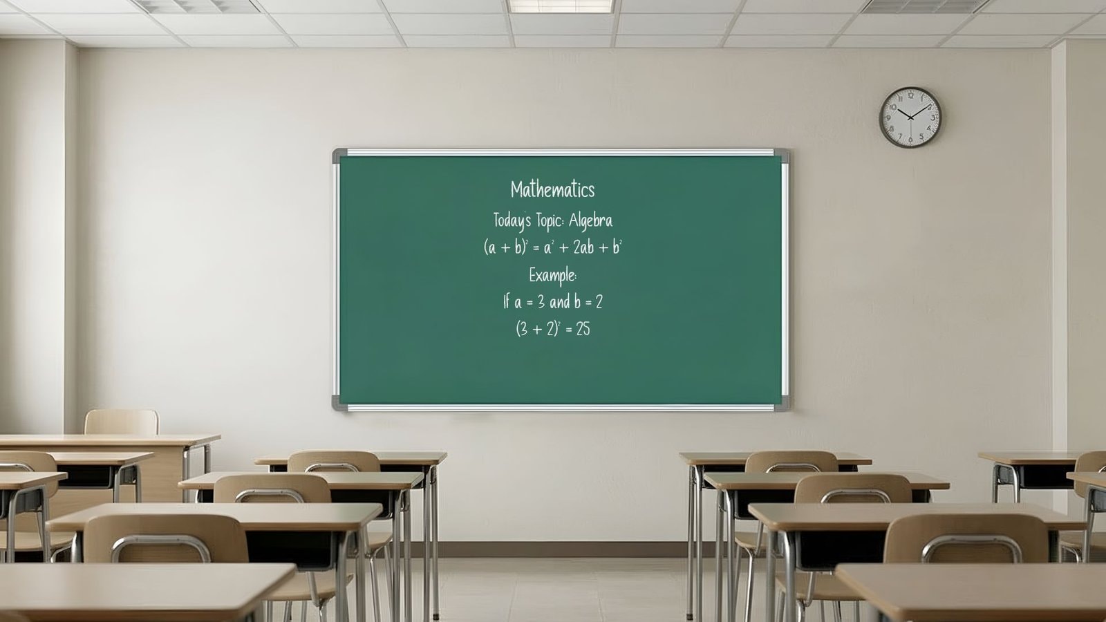 Scholar Art chalkboard in a school