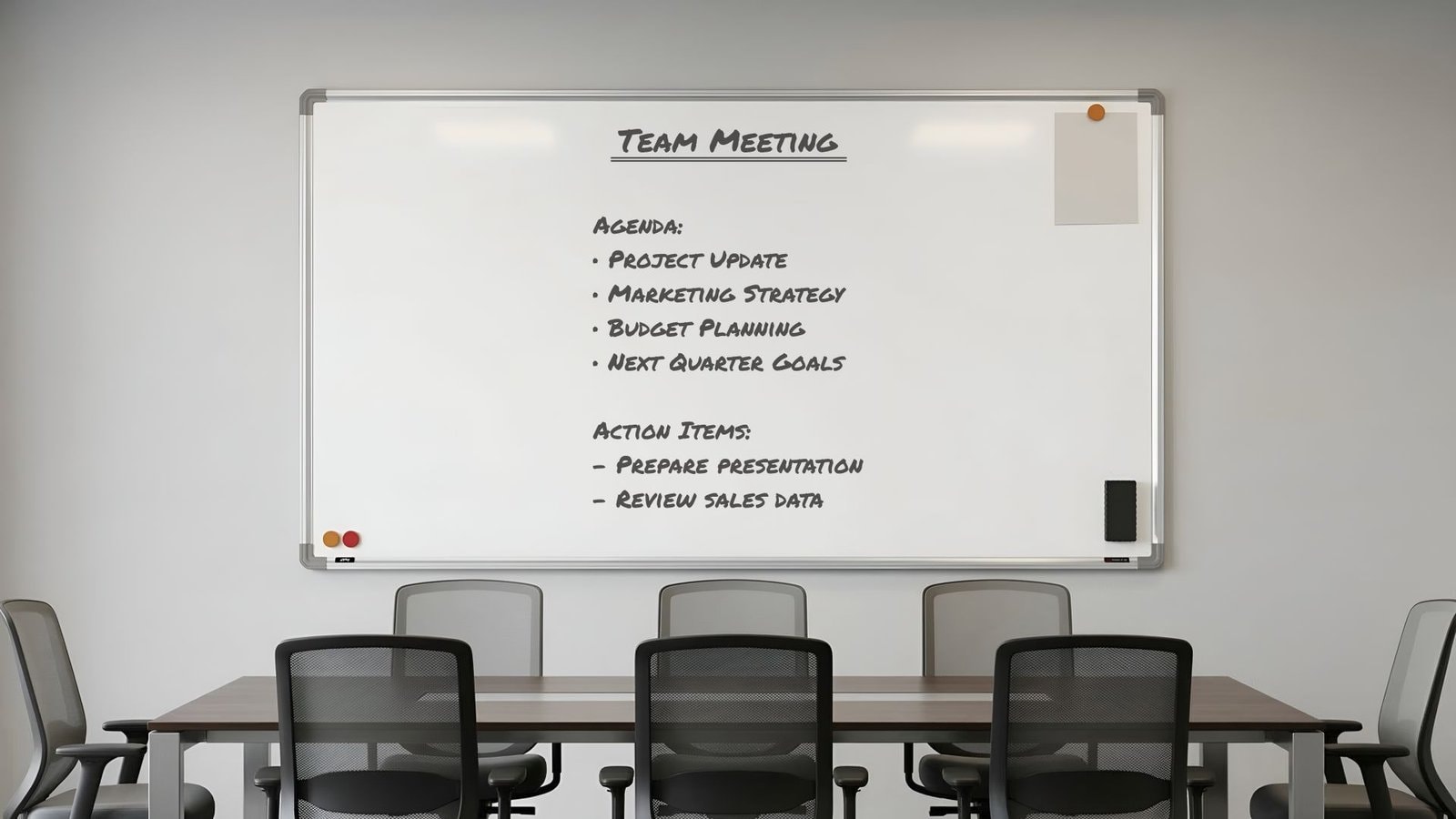Scholar Art whiteboard in a meeting hall